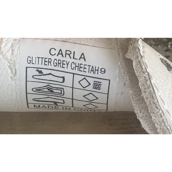 VINTAGE HAVANA Cheetah Carla Glitter Grey w/ Star Size 9 - Picture 3 of 9